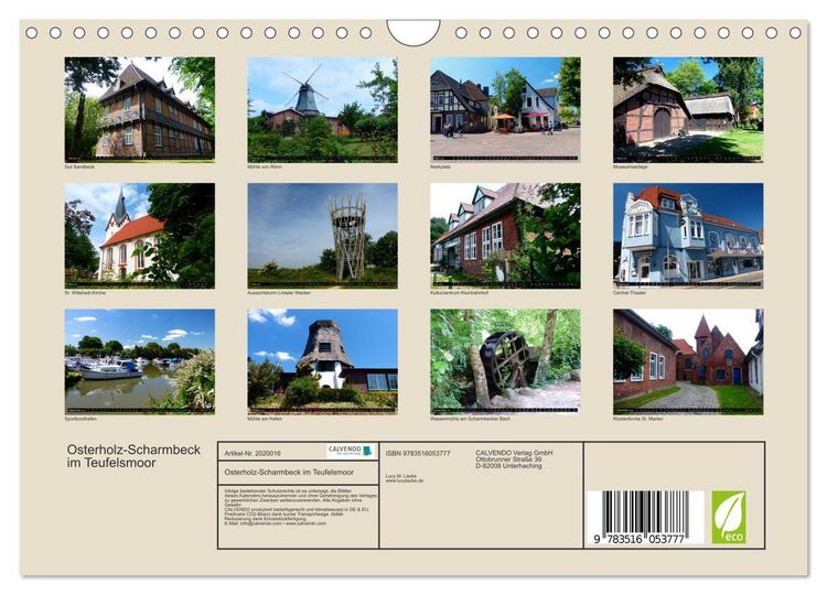 Produktbild: Osterholz-Scharmbeck im Teufelsmoor (Wandkalender 2026 DIN A4 quer), CALVENDO Monatskalender