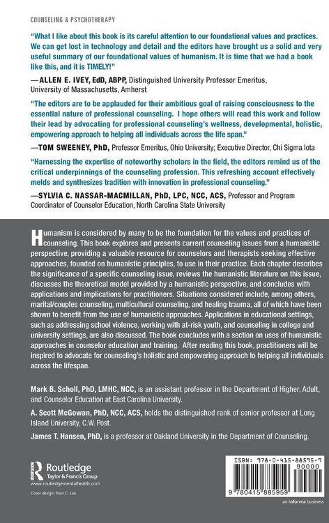 Produktbild: Humanistic Perspectives on Contemporary Counseling Issues