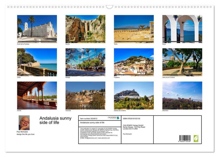 Produktbild: Michalzik, P: Andalusia sunny side of life (Wall Calendar 20