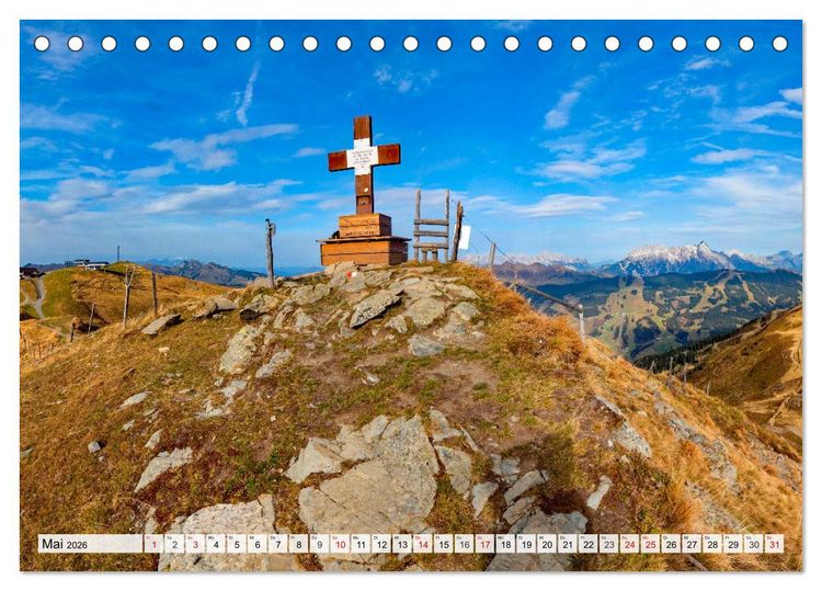 Produktbild: Gr&uuml;&szlig;e aus Saalbach (Tischkalender 2026 DIN A5 quer), CALVENDO Monatskalender