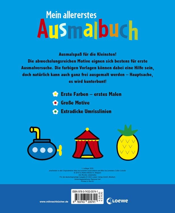 Produktbild: Mein allererstes Ausmalbuch (Boot)