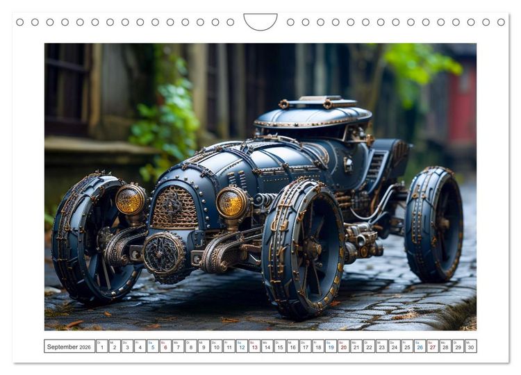 Produktbild: Steampunk Vehicles (Wandkalender 2026 DIN A4 quer), CALVENDO Monatskalender