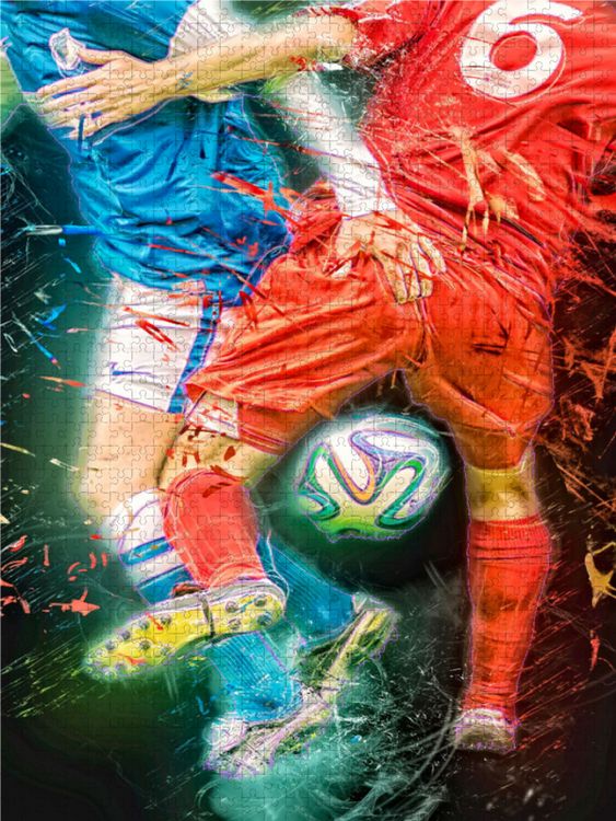 Produktbild: CALVENDO Puzzle Fu&szlig;ball 1000 Teile Lege-Gr&ouml;&szlig;e 480 x 640 cm Foto-Puzzle Bild von Peter Roder