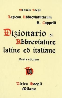 Produktbild: Dizionario di abbreviature latine ed italiane