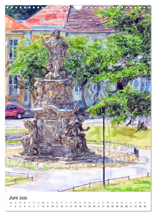 Produktbild: Rathenow - Illustrationen der Havel-Stadt (Wandkalender 2026 DIN A3 hoch), CALVENDO Monatskalender