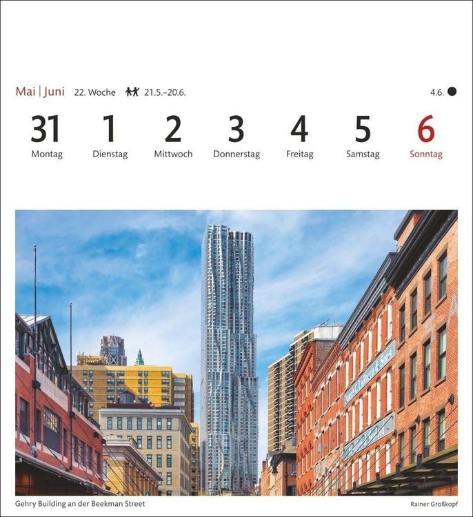 Produktbild: New York Sehnsuchtskalender 2027 - Wochenkalender mit 53 Postkarten