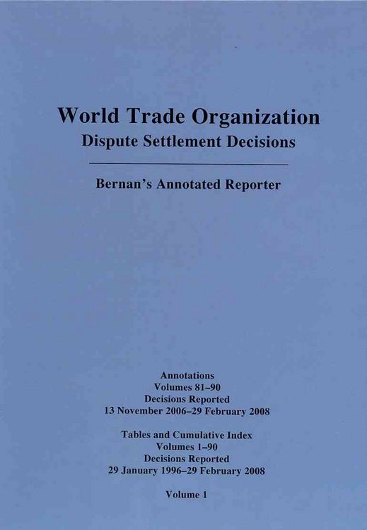 Produktbild: Wto Cumulative Index Annotatio