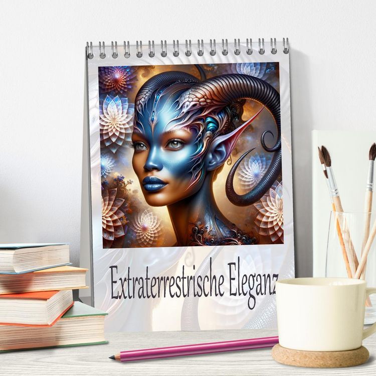 Produktbild: Extraterrestrische Eleganz (Tischkalender 2026 DIN A5 hoch), CALVENDO Monatskalender