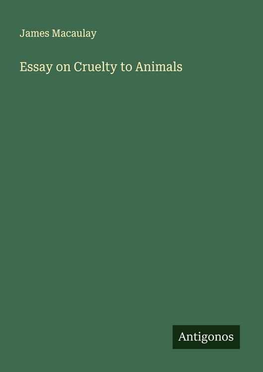 Produktbild: Essay on Cruelty to Animals