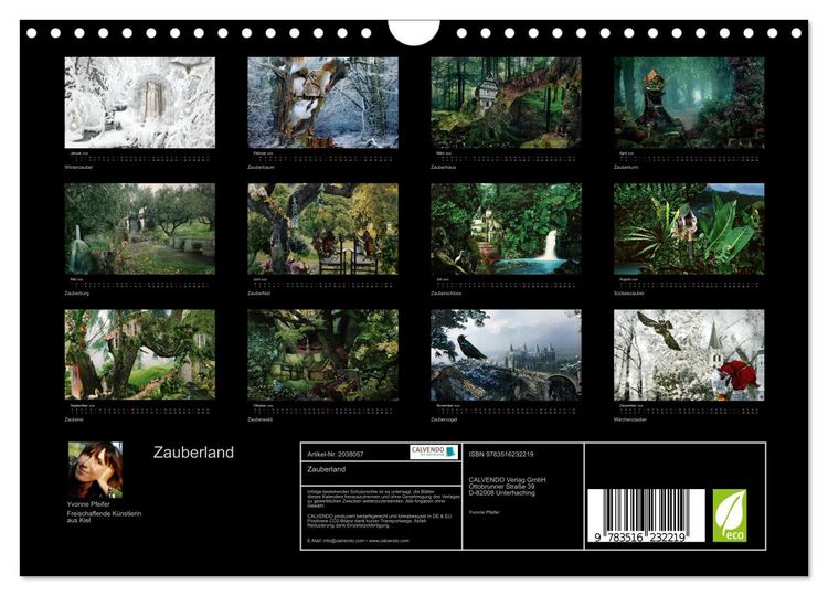 Produktbild: Zauberland (Wandkalender 2026 DIN A4 quer), CALVENDO Monatskalender