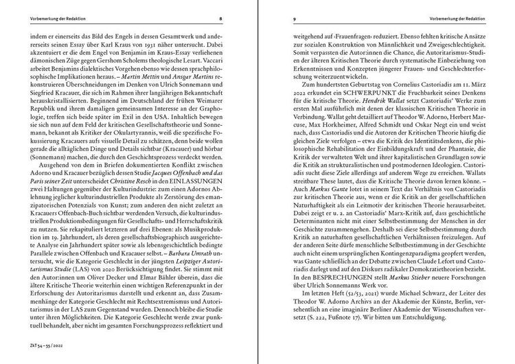 Produktbild: Zeitschrift f&uuml;r kritische Theorie / Zeitschrift f&uuml;r kritische Theorie, Heft 54/55 (2022)