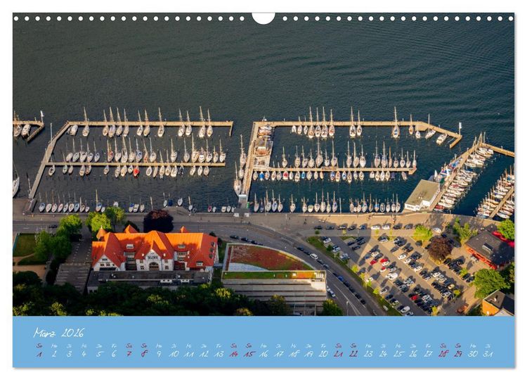 Produktbild: Kiel aus der Luft - Die Stadt an der F&ouml;rde aus dem Ballon fotografiert (Wandkalender 2026 DIN A3 quer), CALVENDO Monatskalender