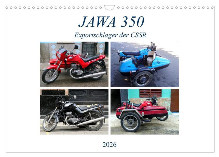 Produktbild: JAWA 350 - Exportschlager der CSSR (Wandkalender 2026 DIN A3 quer), CALVENDO Monatskalender