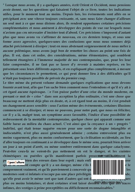 Produktbild: La crise du monde moderne