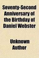 Produktbild: Seventy-Second Anniversary of the Birthday of Daniel Webster
