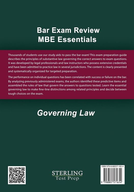 Produktbild: Sterling Bar Exam Review MBE Essentials
