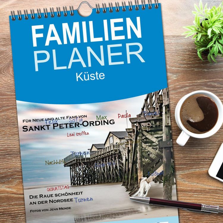 Produktbild: Familienplaner 2026 - Sankt Peter-Ording: Die raue Sch&ouml;nheit an der Nordsee mit 5 Spalten (Wandkalender, 21 x 45 cm) CALVENDO