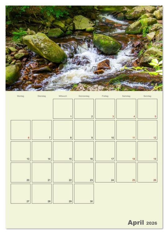 Produktbild: Harzwanderung zu den Ilsef&auml;llen - Terminplaner (Wandkalender 2026 DIN A3 hoch), CALVENDO Monatskalender