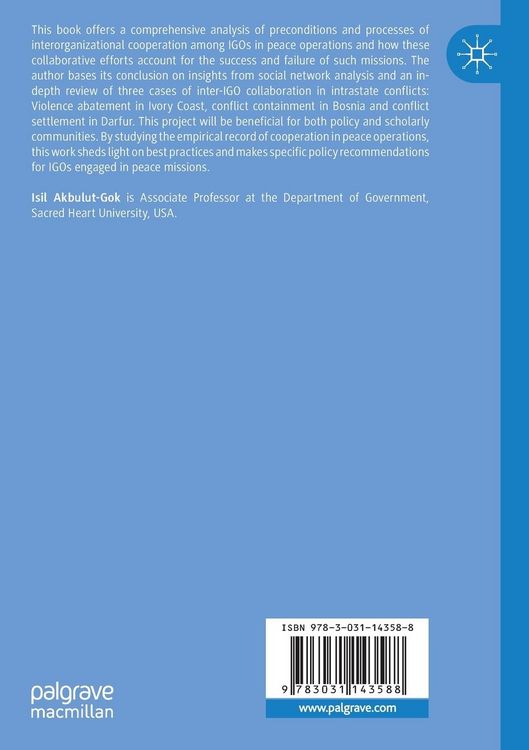 Produktbild: Security and Interorganizational Networks in Peace Operations