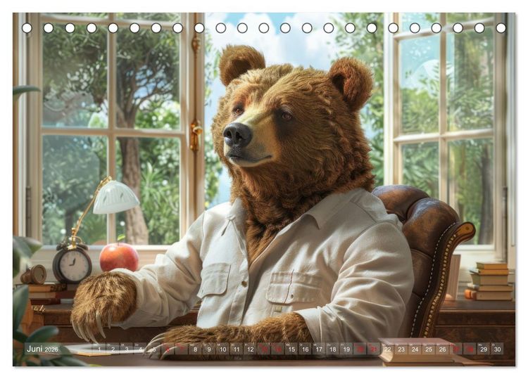 Produktbild: B&auml;ren im B&uuml;ro (Tischkalender 2026 DIN A5 quer), CALVENDO Monatskalender