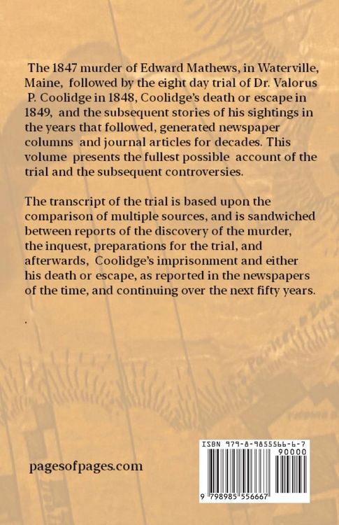 Produktbild: The Trial of Dr. Valorus P. Coolidge and Its Aftermath