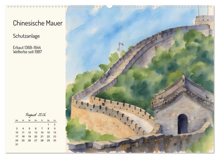 Produktbild: Welterbest&auml;tten von der Antike bis in die Neuzeit (hochwertiger Premium Wandkalender 2026 DIN A2 quer), Kunstdruck in Hochglanz