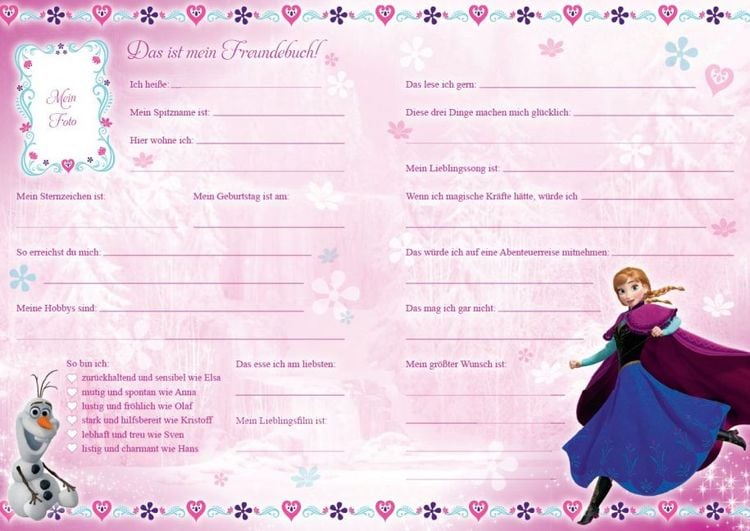 Produktbild: Disney Die Eisk&ouml;nigin: Mein Anna-Freundebuch