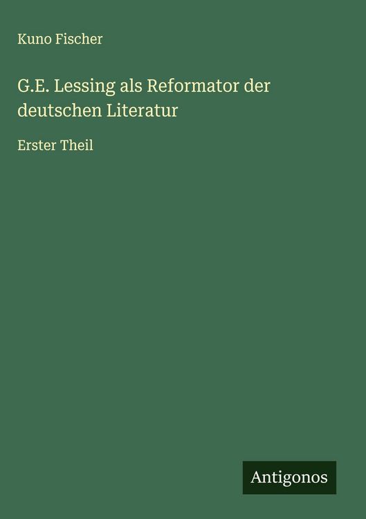 Produktbild: G.E. Lessing als Reformator der deutschen Literatur