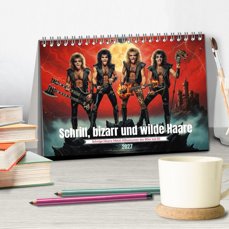 Produktbild: Schrill, bizarr und wilde Haare (Tischkalender 2027 DIN A5 quer), CALVENDO Monatskalender