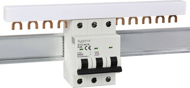 Produktbild: Sygonix SY-6441086 SYG-MCB 3P/C20/6KA Leitungsschutzschalter 3polig 20A 415 V/AC