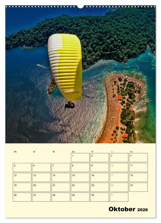 Produktbild: Paragliding - extrem aufregend (Wandkalender 2026 DIN A2 hoch), CALVENDO Monatskalender