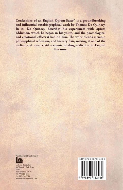 Produktbild: Confessions of an English Opium-Eater
