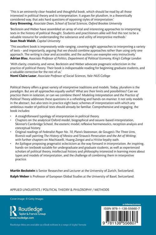 Produktbild: Modeling Interpretation and the Practice of Political Theory