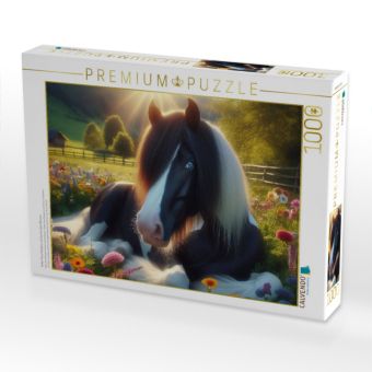 Produktbild: CALVENDO Puzzle Tinker Pony Meadow und ihre bunten Blumen | 1000 Teile Lege-Gr&ouml;&szlig;e 64x48cm Foto-Puzzle f&uuml;r gl&uuml;ckliche Stunden