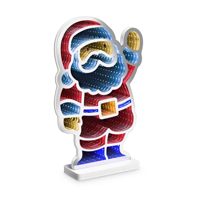 Produktbild: Idena LED Infinity Mirror Weihnachtsmann 25x8x40cm f&uuml;r Innen