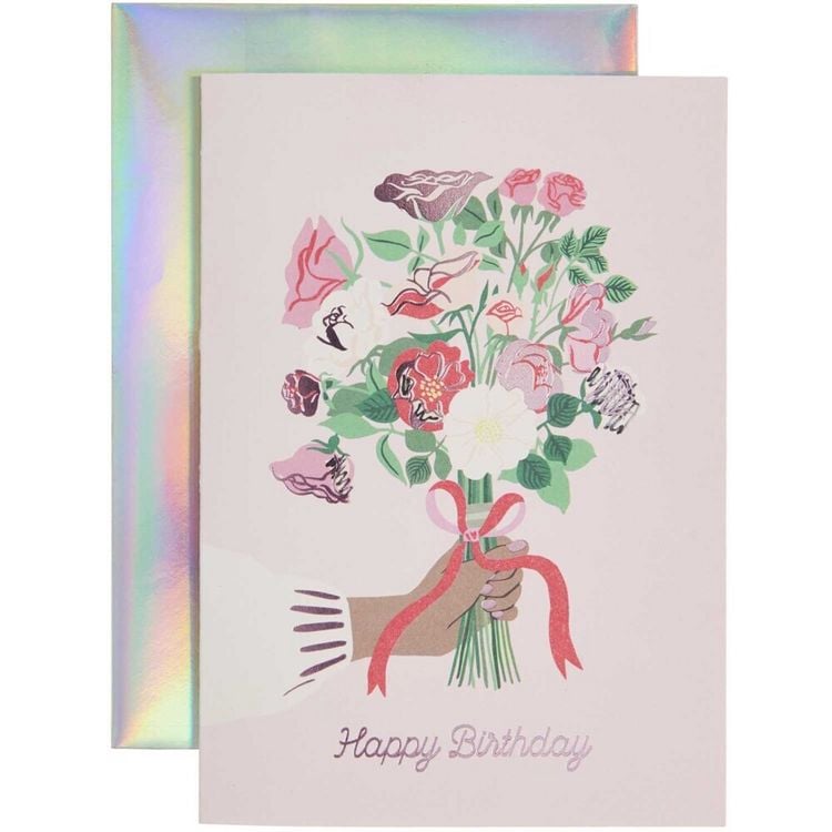 Produktbild: Gru&szlig;karte La Vie en Rose, Happy Birthday, B6 MIX