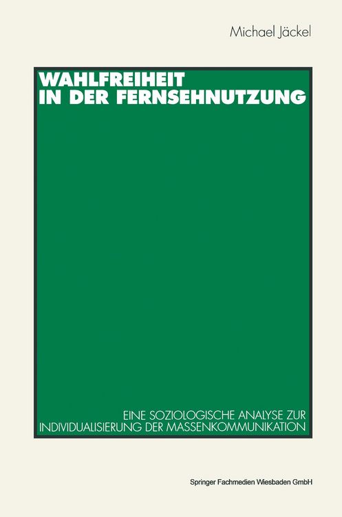Produktbild: Wahlfreiheit in der Fernsehnutzung