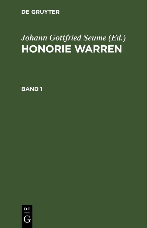 Produktbild: Honorie Warren. Band 1