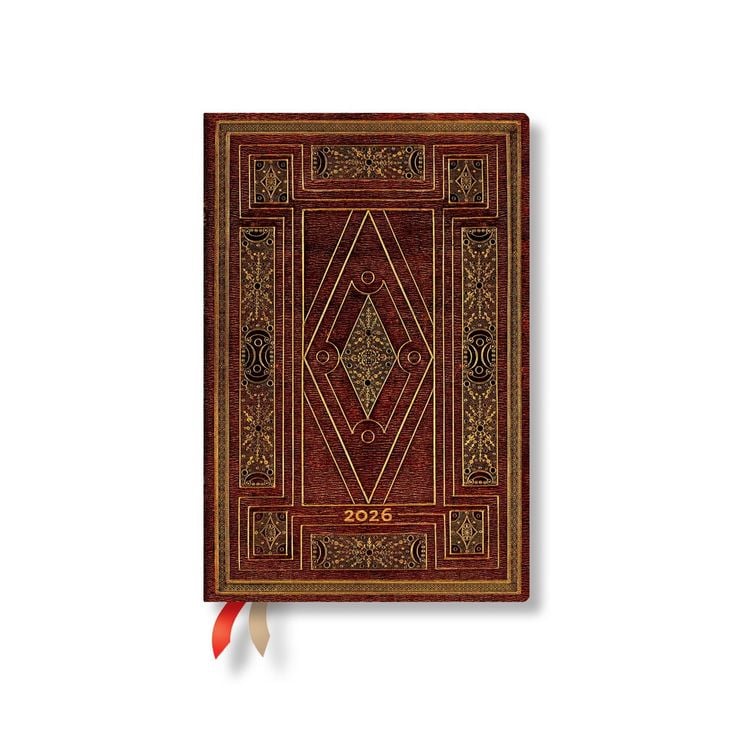Produktbild: Paperblanks 2026 First Folio Shakespeare's Library 12-Month Planner Mini Horizontal Elastic Band 160 Pg 100 GSM