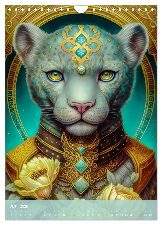 Produktbild: Tiere im Tarot Stil (Wandkalender 2026 DIN A4 hoch), CALVENDO Monatskalender