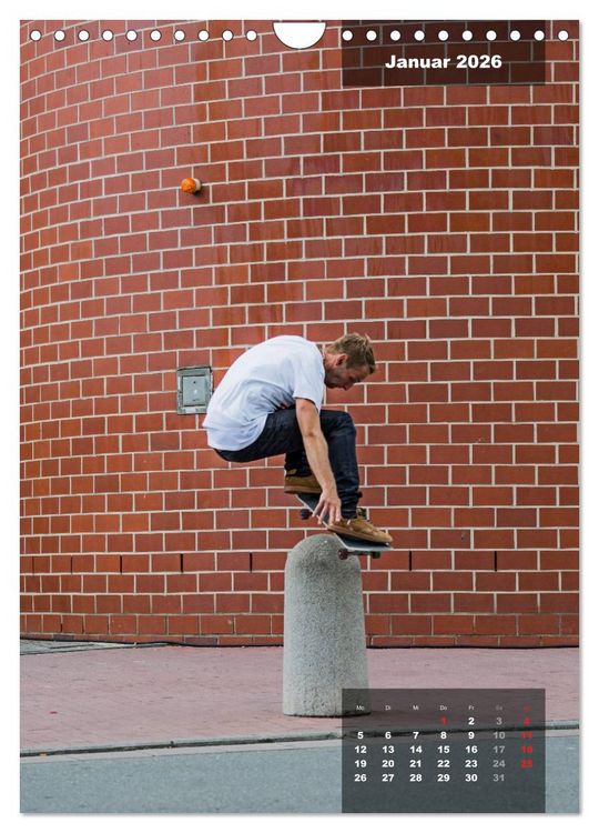 Produktbild: Mit dem Skateboard unterwegs (Wandkalender 2026 DIN A4 hoch), CALVENDO Monatskalender