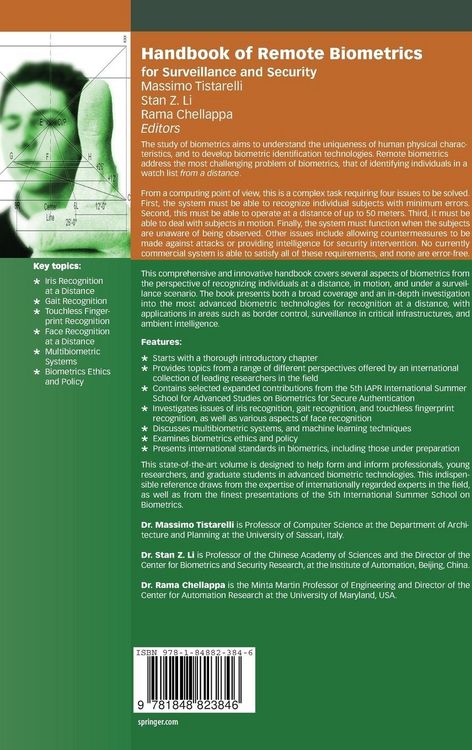 Produktbild: Handbook of Remote Biometrics