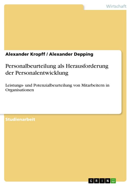 Produktbild: Personalbeurteilung als Herausforderung der Personalentwicklung