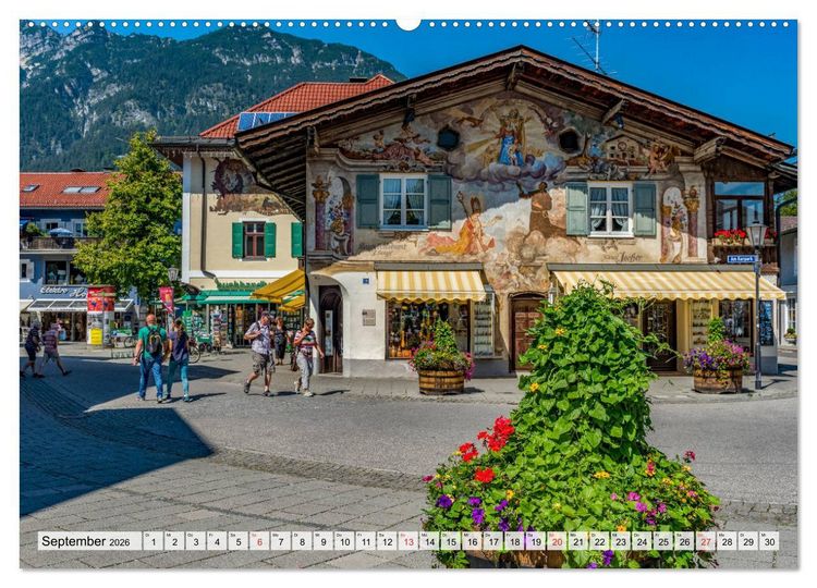 Produktbild: Garmisch-Partenkirchen - Zentrum des Werdenfelser Landes (Wandkalender 2026 DIN A2 quer), CALVENDO Monatskalender