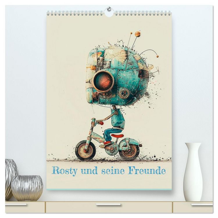 Produktbild: Rosty und seine Freunde (hochwertiger Premium Wandkalender 2026 DIN A2 hoch), Kunstdruck in Hochglanz
