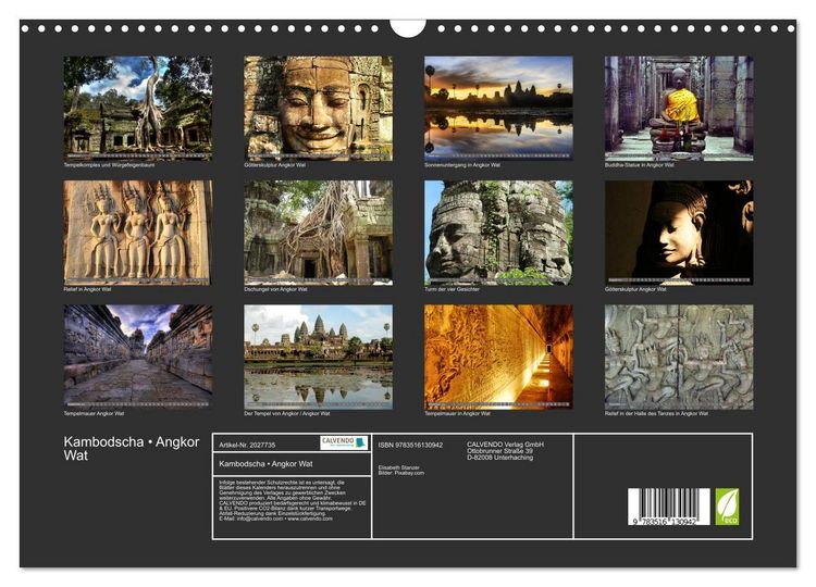 Produktbild: Kambodscha &bull; Angkor Wat (Wandkalender 2026 DIN A3 quer), CALVENDO Monatskalender