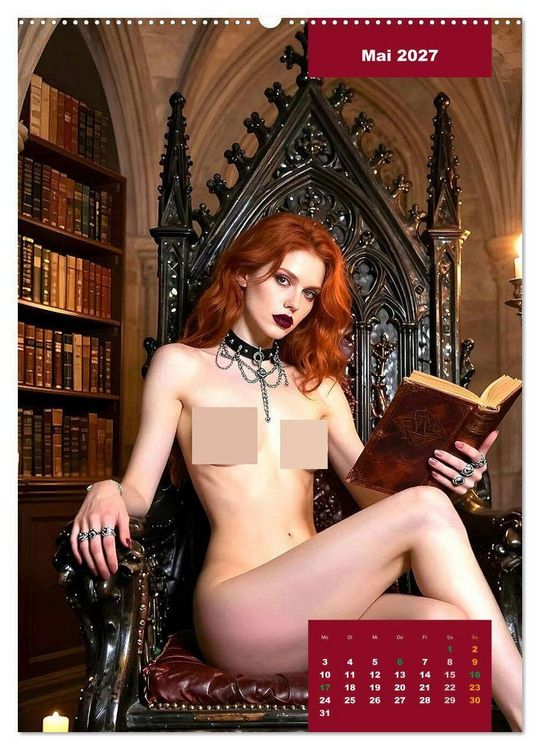 Produktbild: Gothic Engel (Wandkalender 2027 DIN A2 hoch), CALVENDO Monatskalender