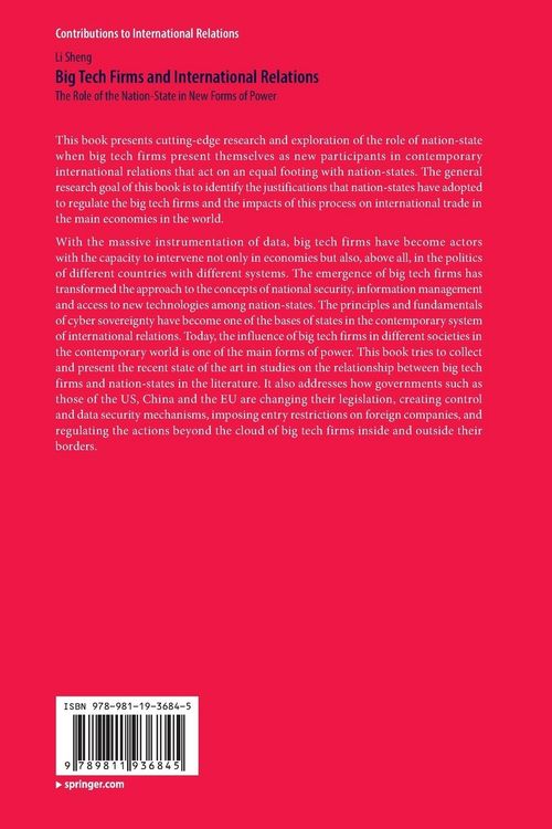 Produktbild: Big Tech Firms and International Relations