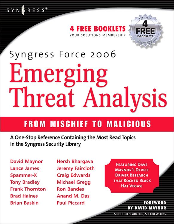 Produktbild: Syngress Force Emerging Threat Analysis