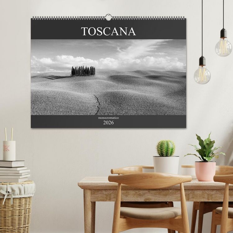Produktbild: Toscana - monocromatico (Wandkalender 2026 DIN A2 quer), CALVENDO Monatskalender
